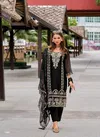 Black Colour Viana By Zaveri Organza Readymade Suits Wholesale Price In Surat 1393