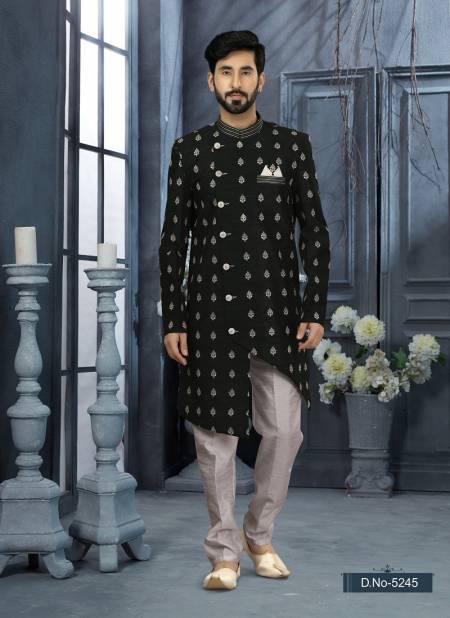 Black Colour Vol 11 Party Wear Mens Indo Western Wholesale In India 5245