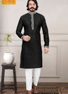 Black Designer Kurta Pajama 14008