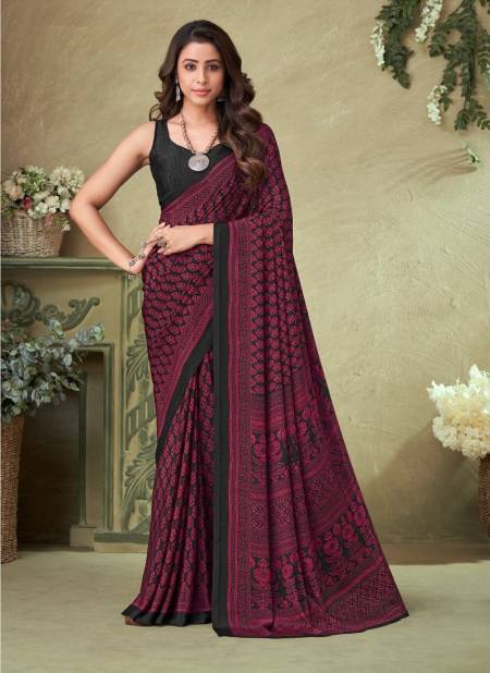 Black Pink Colour Vivanta Silk 16 By Ruchi Printed Silk Crepe Saree Wholesalers Price In Surat 21503 A