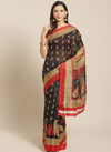 Black Pinted Bhagalpuri Saree 54