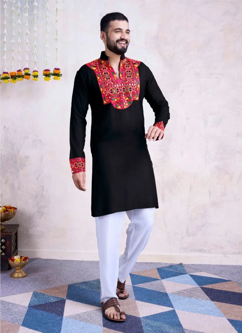 Black Vastra Vol 5 By Shubhvastra Rayon Navratri Kurta Orders In India 6051