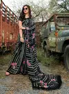 Black and Pink Subhash Saree Gardenia vol 8 Designer Floral Print All Over Work Georgette Daily Wear and office Wear Saree 31750