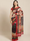 Black and White Bhagalpuri Saree 12