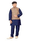 Blue And Beige Colour Kids Koti 2 Festive Wear Wholesale Modi Jacket Kids Wear Catalog 102