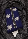 Blue And Black Colour Organza Star Printed Dress Material Catalog 1