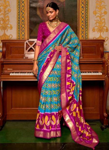 Blue And Pink Colour Shubharambh Vol 2 Function Wear Wholesale Printed Sarees 469