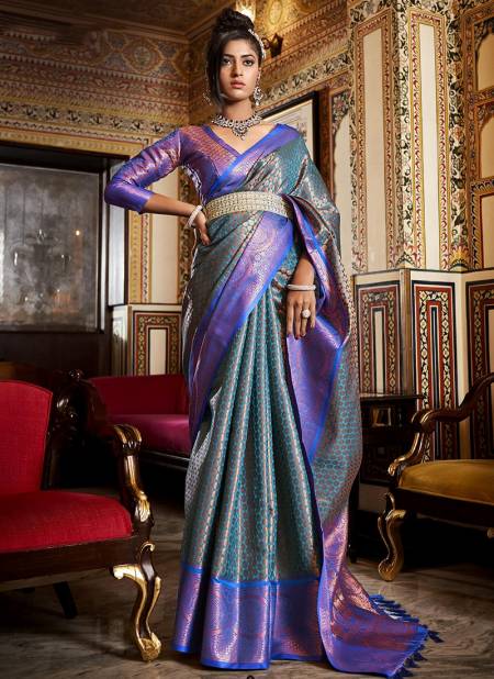 Blue And Purple Colour BK 8726 Function Wear Wholesale Silk Sarees 9006