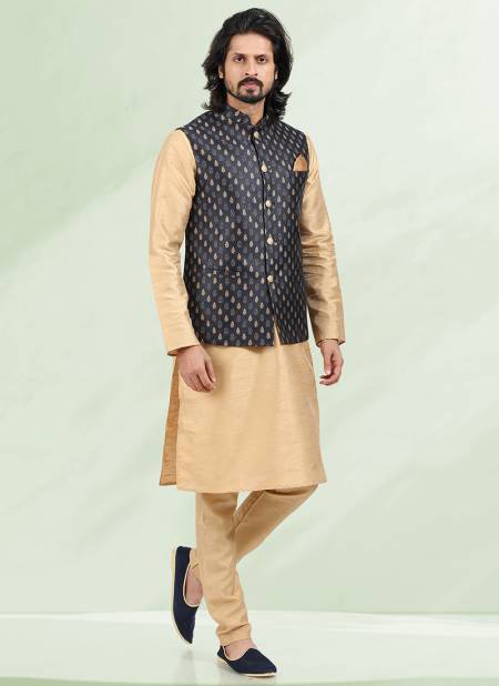 Blue And White Colour Function Wear Wholesale Modi Jacket Kurta Pajama Catalog 1891