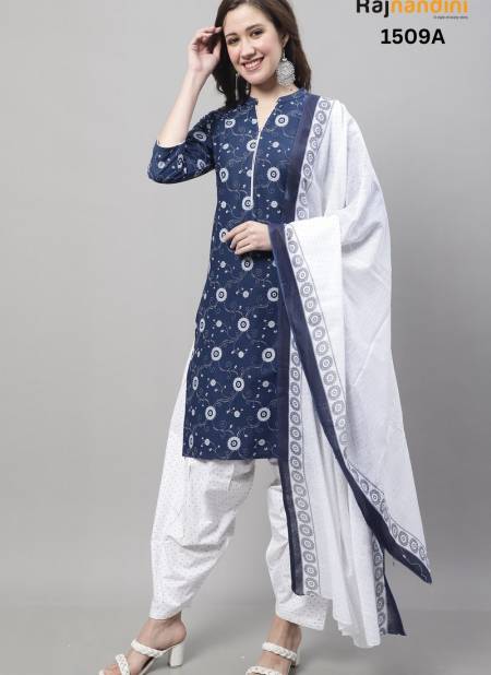 Blue And White Colour Mastani 1 By Rajnandini Readymade Salwar Suit Catalog 1509 A
