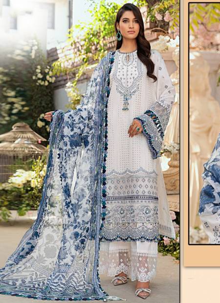 Blue And White Colour Roohi Dinsaa Suit Function Wear Wholesale Pakistani Salwar Suits 137 A