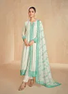 Blue And White Colour Rubal By Aashirwad Designer Silk Readymade Suits Orders In India 10126