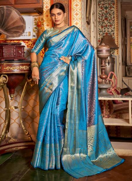 Blue Arunima Festive Wear Wholesale Designer Saree Catalog 69006
