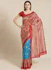 Blue Bhagalpuri Saree 5