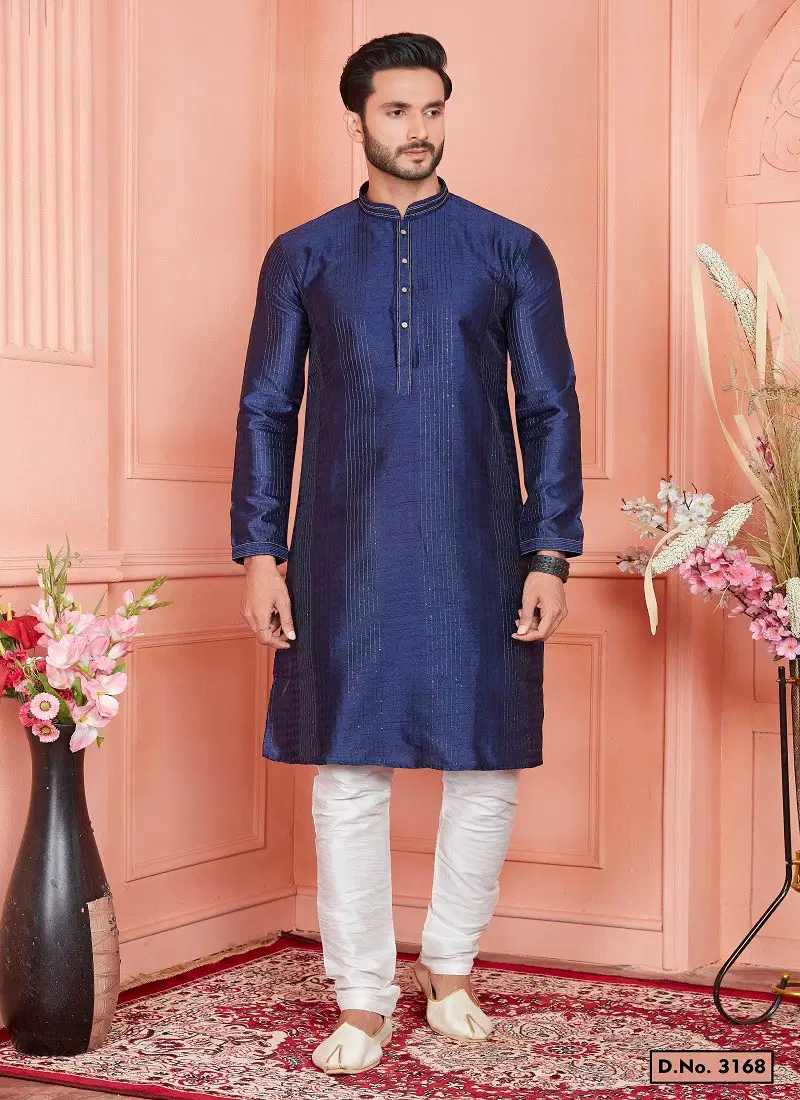 Blue Colour 1658 Function Wear Mens Indo Western Surat Wholesale Online 3168