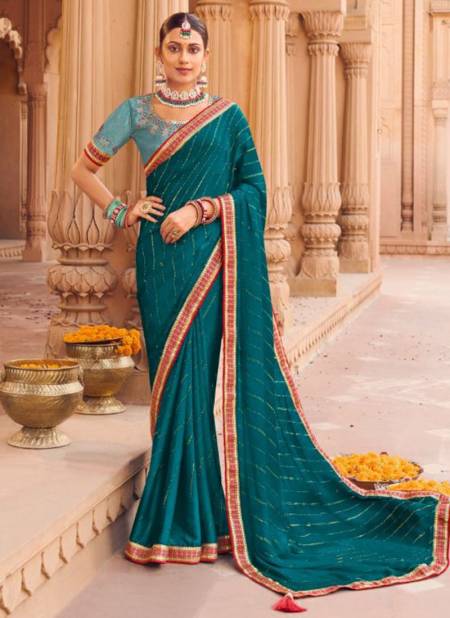 Blue Colour Aadhya Festive Wear Wholesale Silk Sarees Catalog 6304