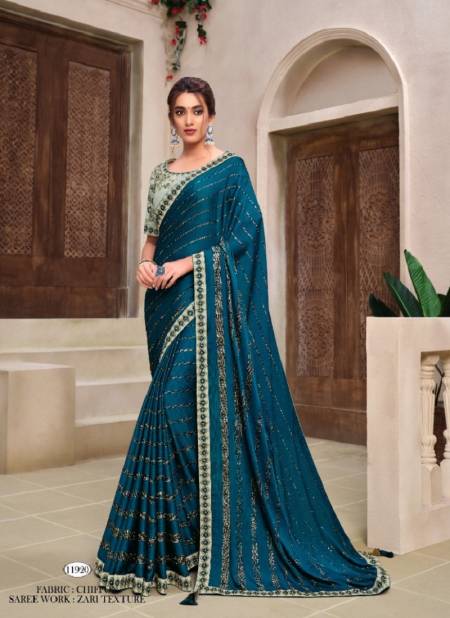 Blue Colour Aaditri By Mahotsav 11913 To 11924 Series Saree Exporters in India 11920 Catalog
