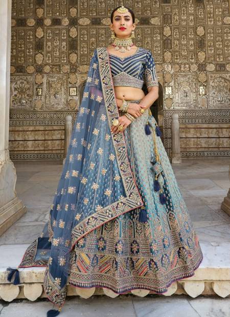 Blue Colour Aanara 2 wholesale Bridal Lehenga Choli Catalog AA 115