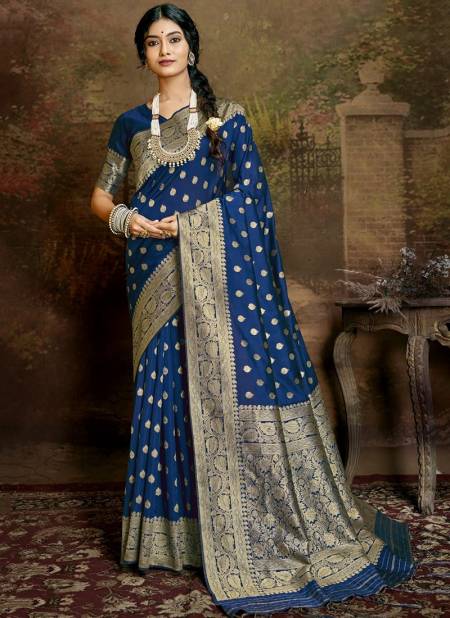 Blue Colour All Time Hit Vol 2 Festive Wear Wholesale Silk Sarees Catalog 11005 A