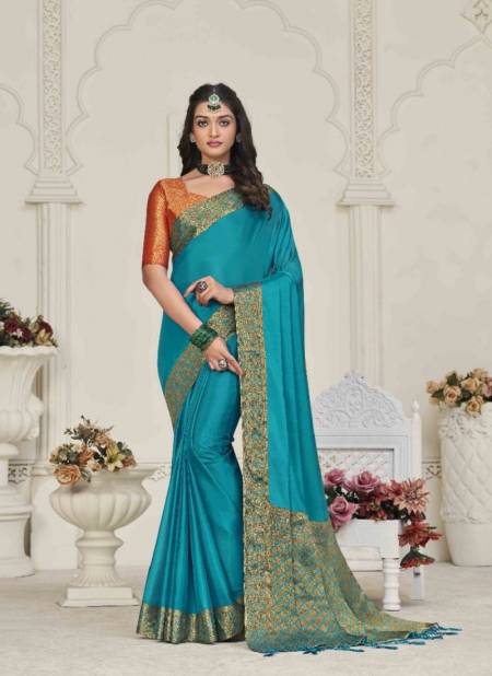 Blue Colour Alora By Pankh Designer Saree Catalog 3309