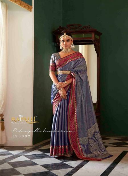Blue Colour Anaya Pattu By Rajpath Silk Saree Catalog 125002