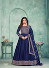 Blue Colour Anjubaa Vol 18 By Anjubaa Gown Catalog 10183