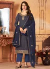 Blue Colour Anjubaa Vol 7 Festive Wear Wholesale Georgette Salwar Suits Catalog 10073