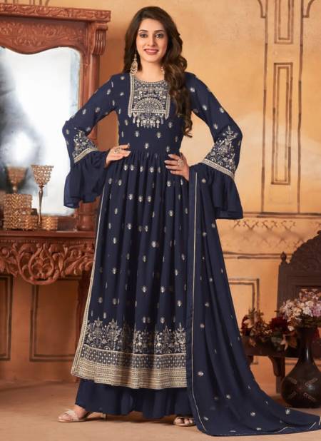 Blue Colour Anjubaa vol 9 Function Wear Wholesale Designer Salwar Suits Catalog 10092