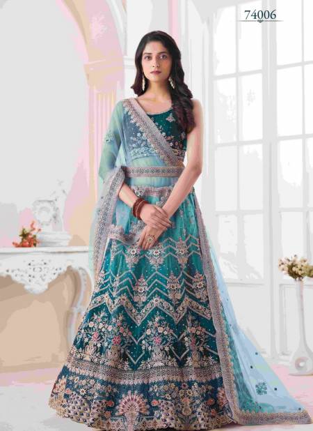 Blue Colour Arya Designs Vol 48 Designer Lehenga Choli Catalog 74007