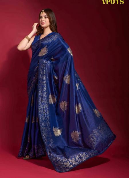 Blue Colour Balmukund By Fashion Berry Designer Saree Catalog 18
