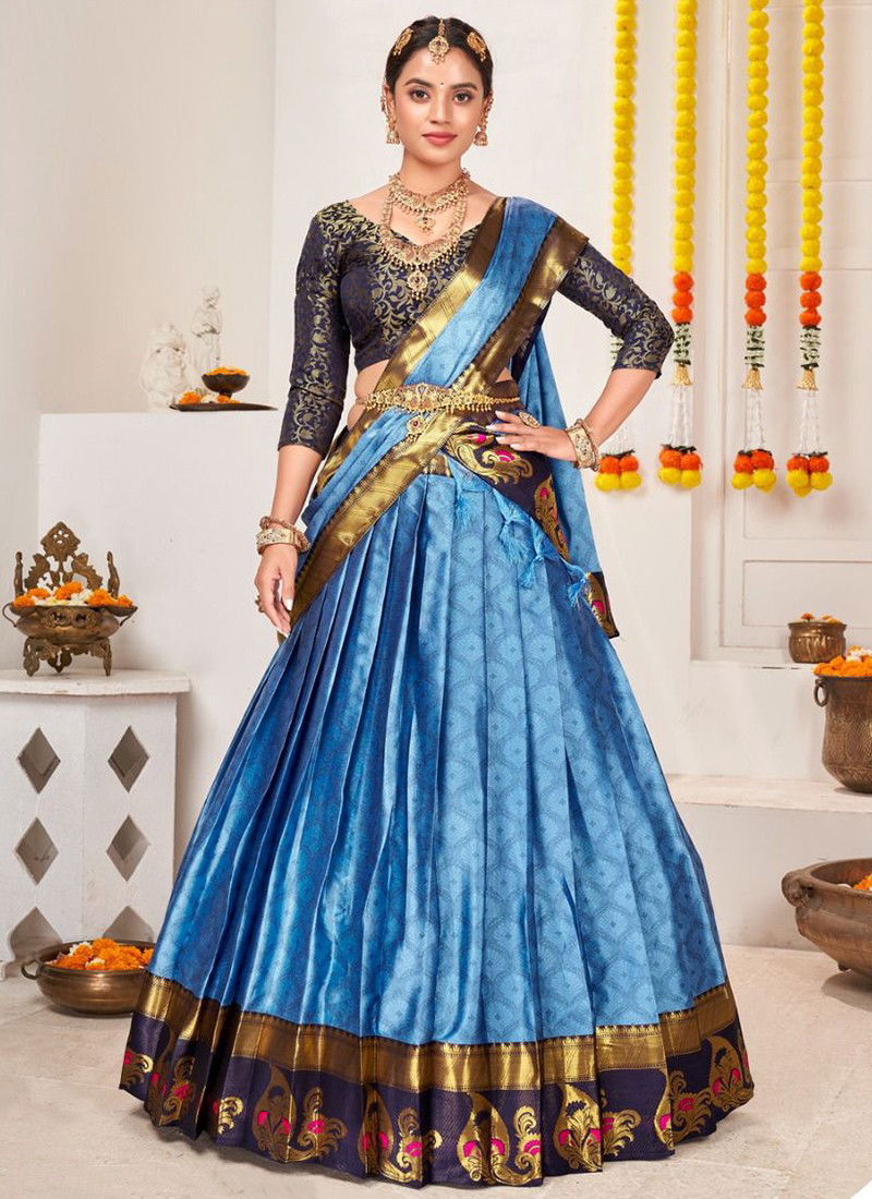 Blue Colour Banarasi Vol 2 Wholesale Designer Lehenga Choli Catalog 1296