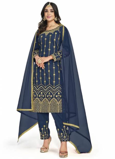 Blue Colour Bebo Vol 14 ShreeMatee Festive Wear Wholesale Designer Salwar Suits Catalog 173 B