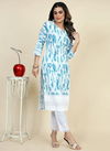 Blue Colour Bhoomi By Seamore Georgette Digital Print Wear Kurtis Wholesale Online 3028