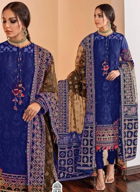 Blue Colour Chantelle Vol 3 Wholesale Pakistani Salwar Suits Catalog 10026 E