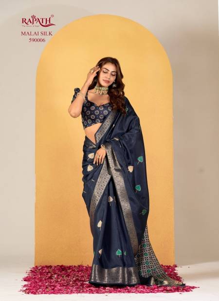 Blue Colour Chocolate By Rajpath Soft Dola Silk Printed Saree Wholesale Online 590006