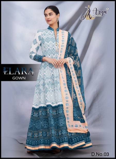 Blue Colour Colour Elara By Arya Dress Maker Gown Catalog 3