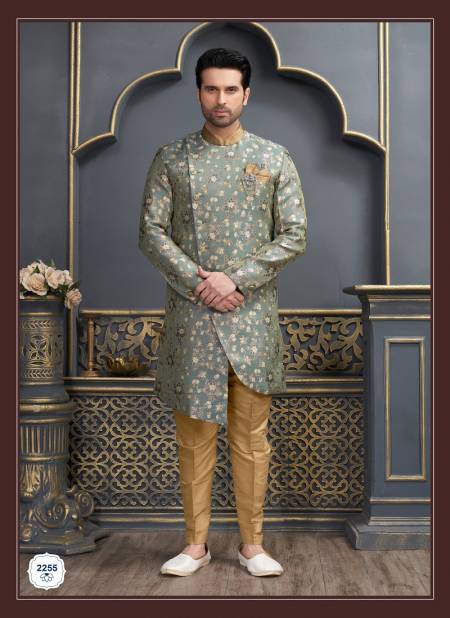 Blue Colour Designer Party Wear Indo Western Suppliers In India 2255