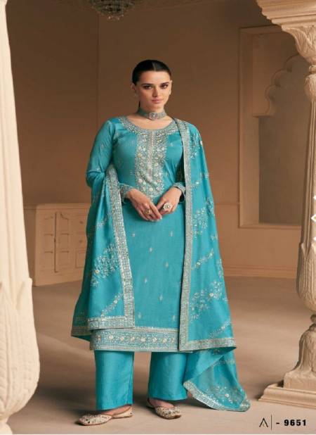 Blue Colour Falak By Aashirwad Wedding Salwar Suit Catalog 9651