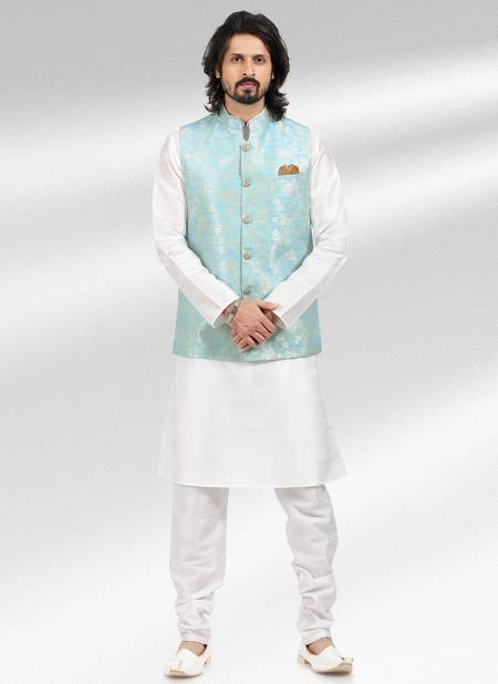 Blue Colour Function Wear Exclusive Wholesale Modi Jacket Kurta Pajama 1866