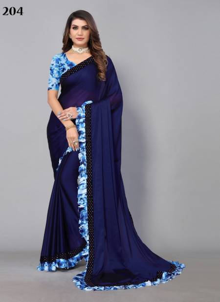 Blue Colour Girl By Fashion Lab Party Wear Saree Catalog 204