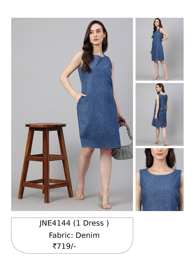 Blue Colour Janasya Patywear Kurti Catalog 4144