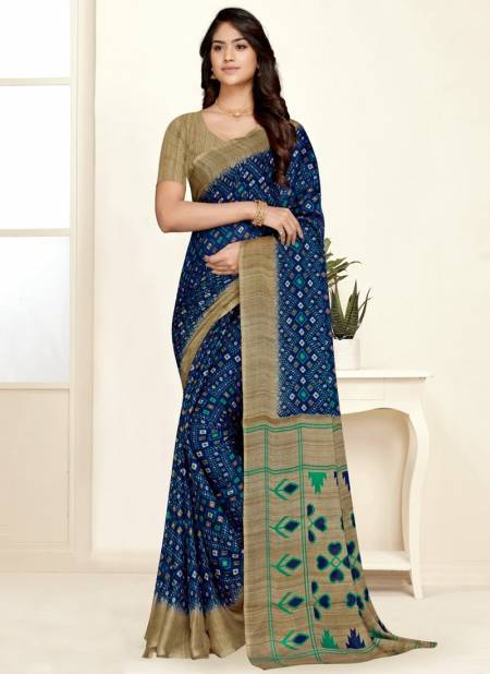 Blue Colour Jhalak Chiffon Vol 1 Fancy Wear Wholesale Printed Sarees Catalog 1002