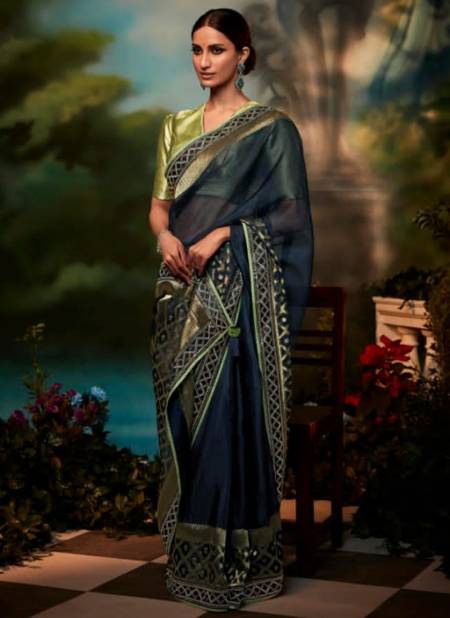 Blue Colour Kajal Vol 12 Fancy Wear Wholesale Designer Sarees 5251
