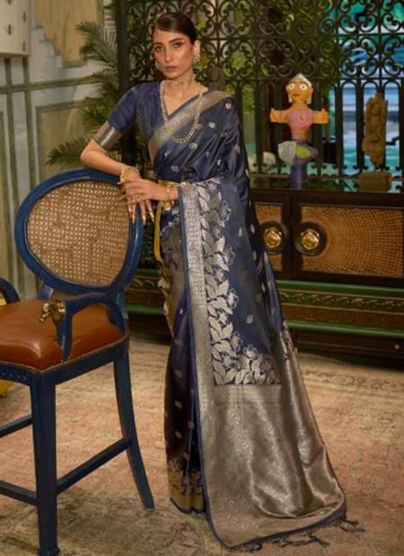 Blue Colour Karadhya Silk Festive Wear Wholesale Designer Sarees Catalog 287004