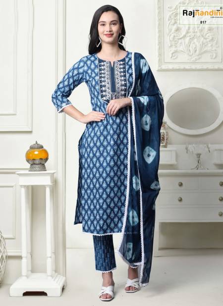 Blue Colour Kaveri By Rajnandini Designer Salwar Suit Catalog 817