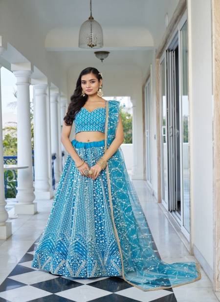 Blue Colour Kelaya Vol 8 By Narayani 2137 To 2141 Series Designer Wedding Lehenga Choli Manufacturers 2137