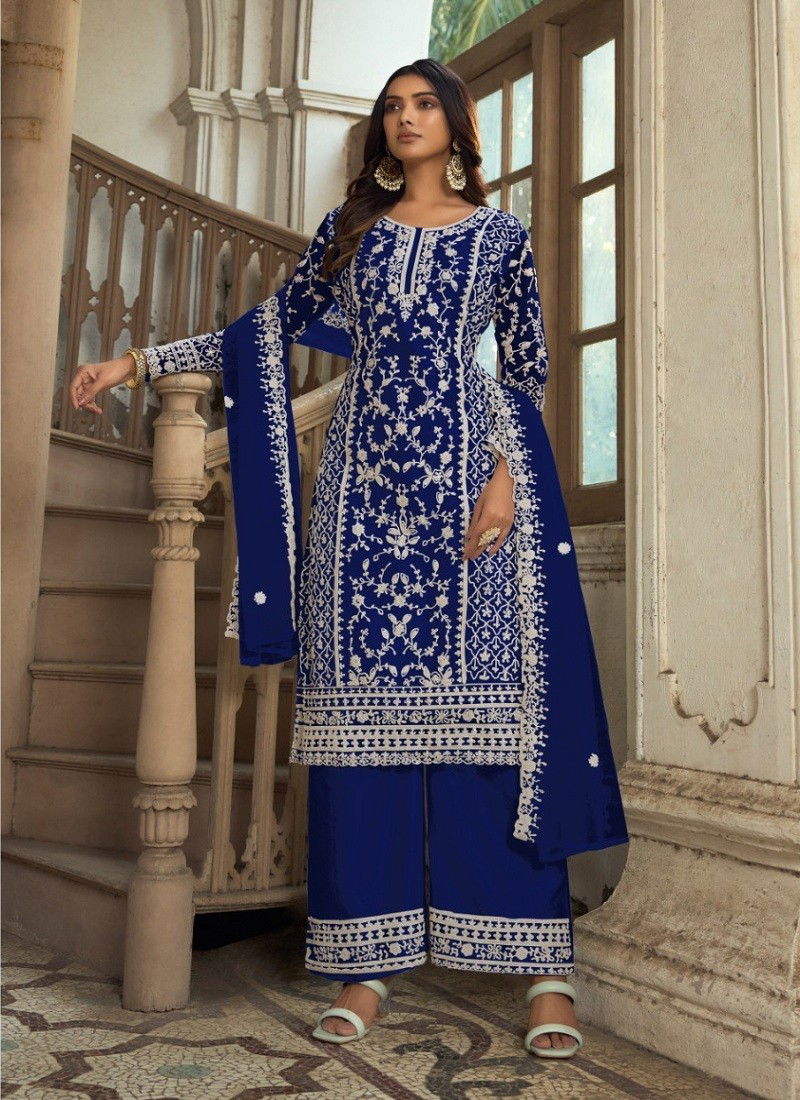 Blue Colour Khwaab By Fk Fashion Wedding Salwar Suits Wholesalers In Delhi 1011-L