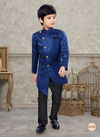 Blue Colour Kids Vol 5 Boys Wear Kurta Pajama And Indo Western Catalog K 610