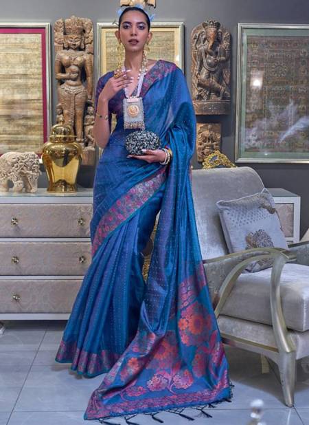 Blue Colour Konika Organza Rajtex Wholesale Designer Sarees Catalog 314005