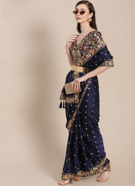 Blue Colour Krishna Vol 1 By Fashion Lab Silk Sarees Catalog 1002